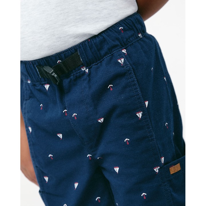 Bermuda Niño Piero Print Azul Atlántico