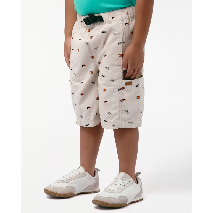 Bermuda Niño Piero Print Beige Botanico