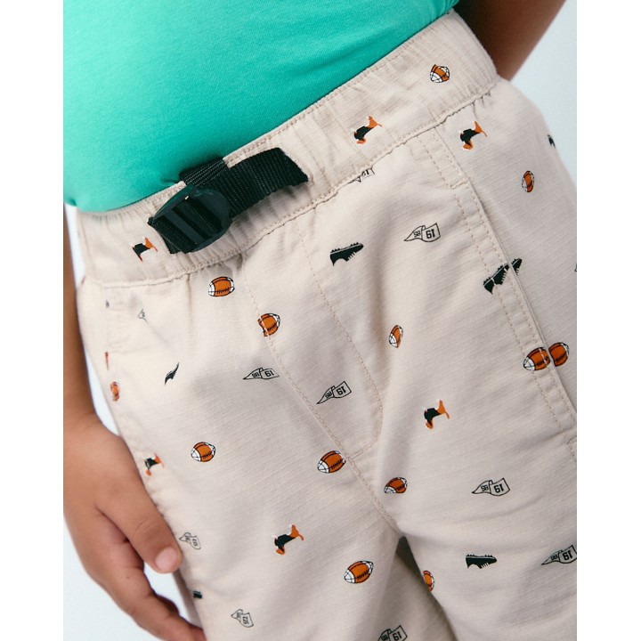 Bermuda Niño Piero Print Beige Botanico