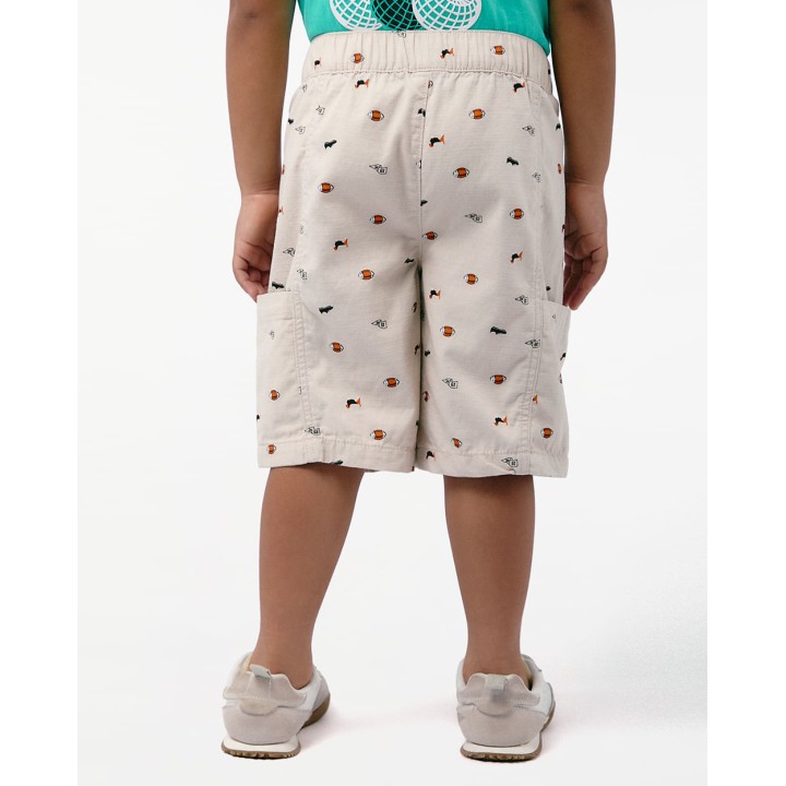 Bermuda Niño Piero Print Beige Botanico
