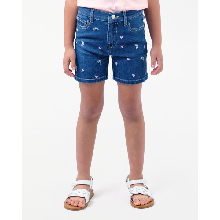Short Denim Niña Indira Blue Wash
