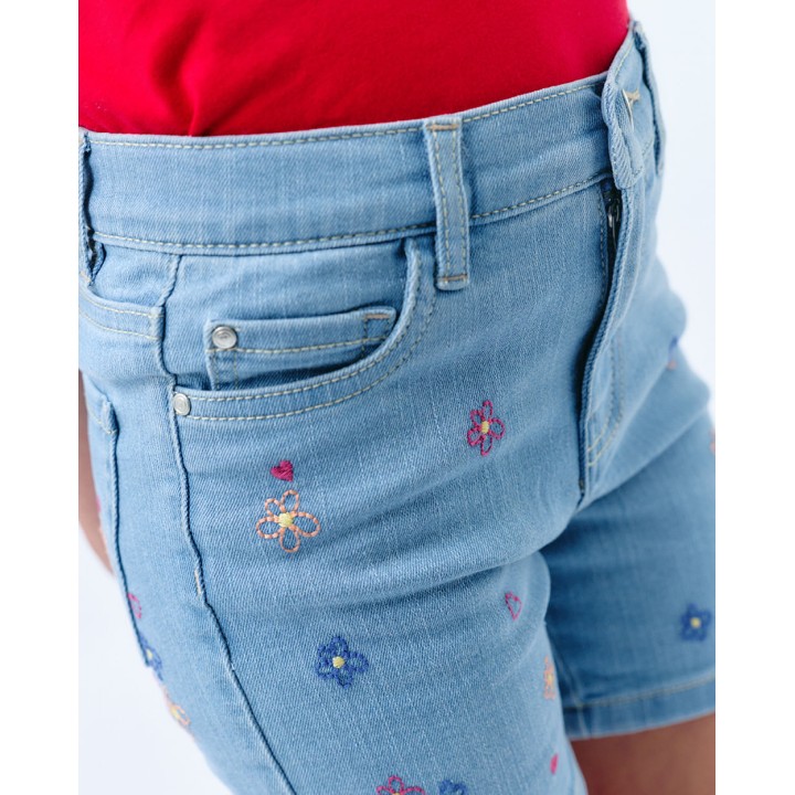 Short Denim Niña Indira Light Wash