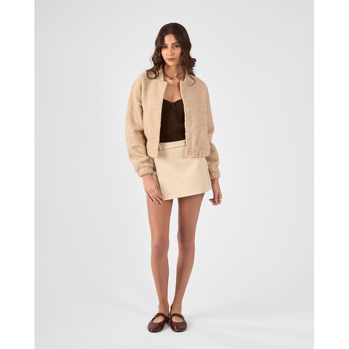Casaca Mujer Nihal Beige Crema
