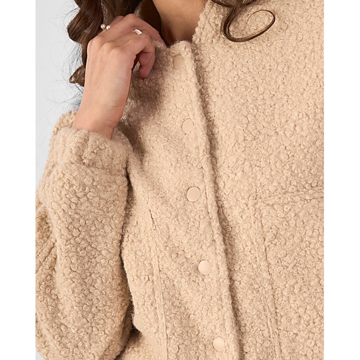 Casaca Mujer Nihal Beige Crema