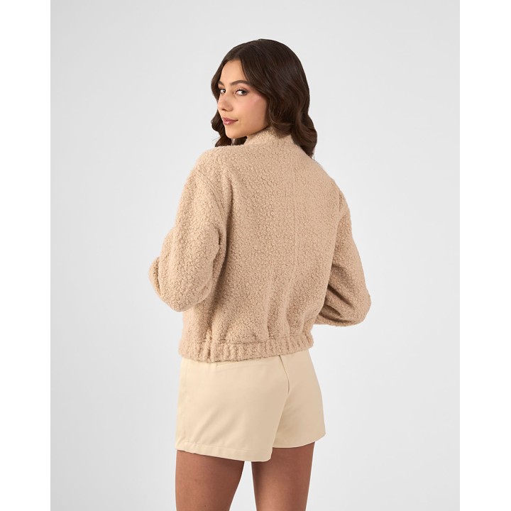 Casaca Mujer Nihal Beige Crema
