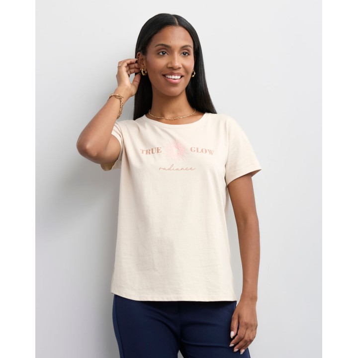 Polo Mujer Niza Beige Crema