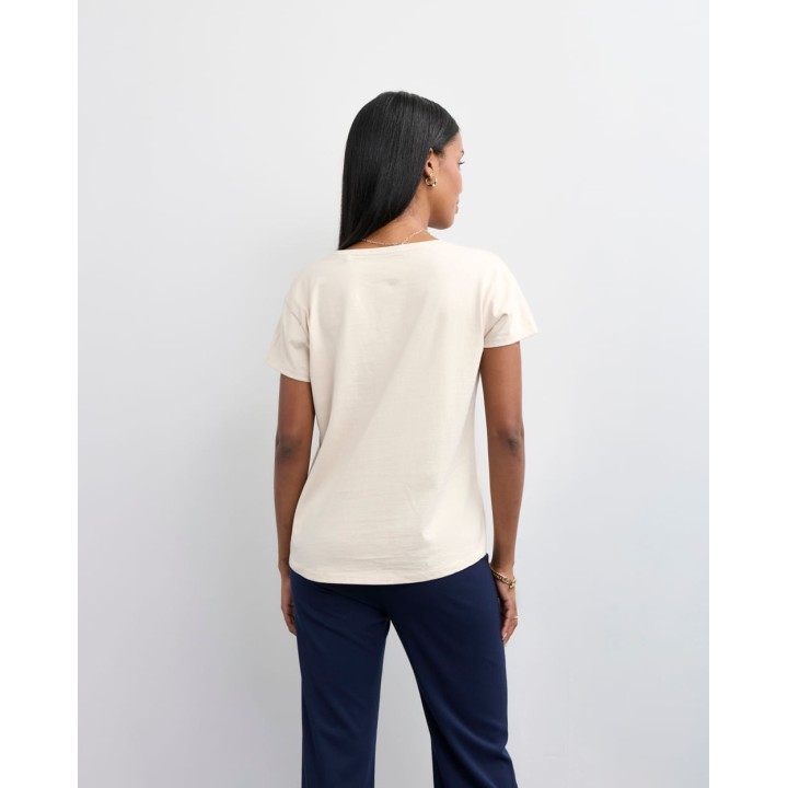 Polo Mujer Niza Beige Crema