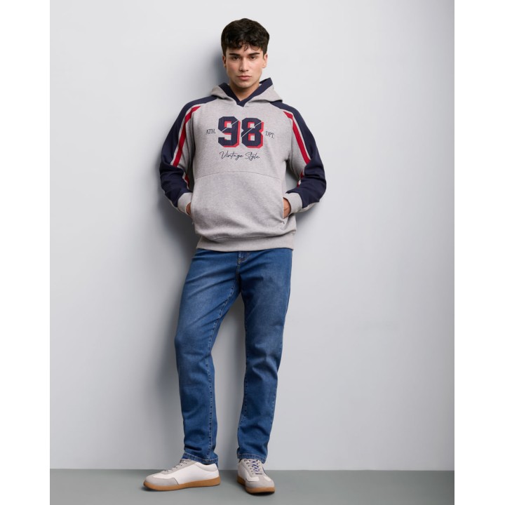 Polera Hombre Battle Gris Melange
