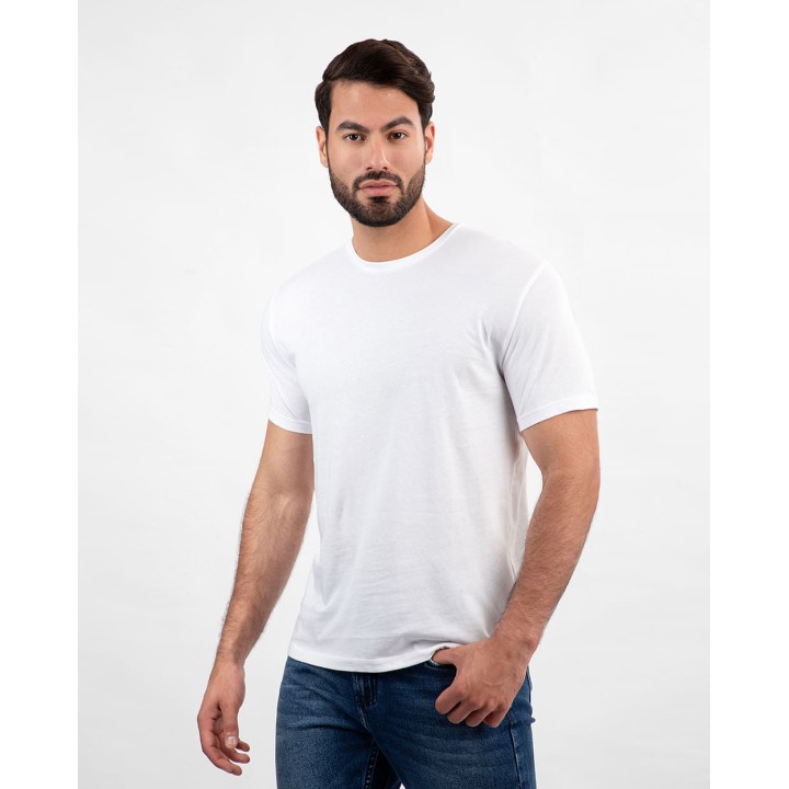 Pack de 3 polos Hombre Cuello Redondo Blanco / Negro / Azul Oxford