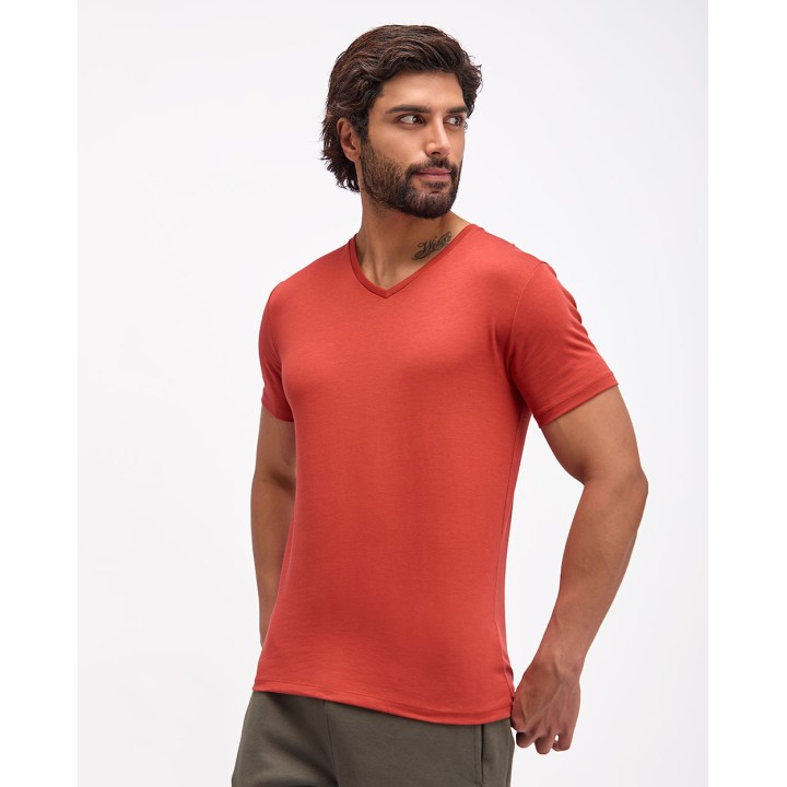 Polo Hombre César Core Rojo Ladrillo