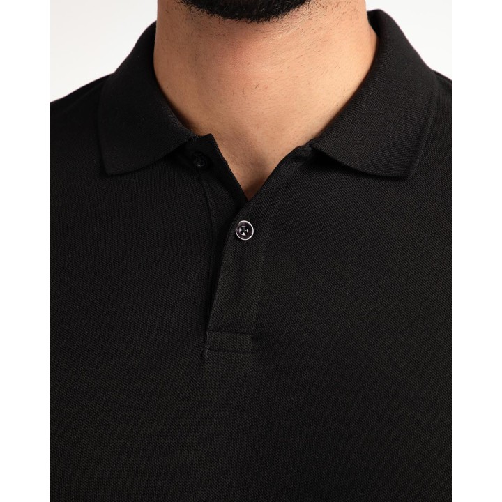 Polo Cuello Camisa Hombre Renato Negro