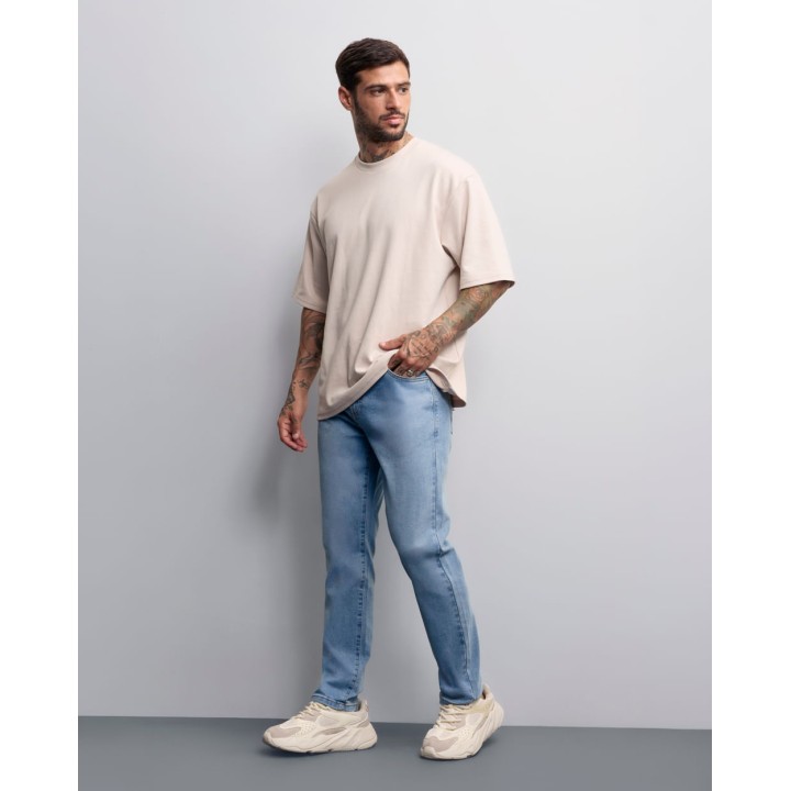 Jean Hombre Bruno Azul Medio