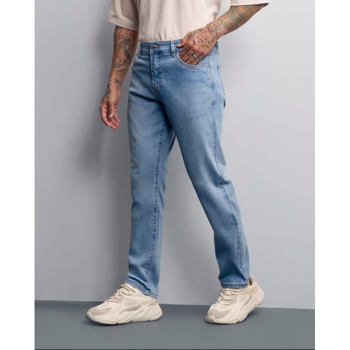 Jean Hombre Bruno Azul Medio