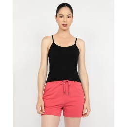 Top Mujer Rubí Core Tiras Negro