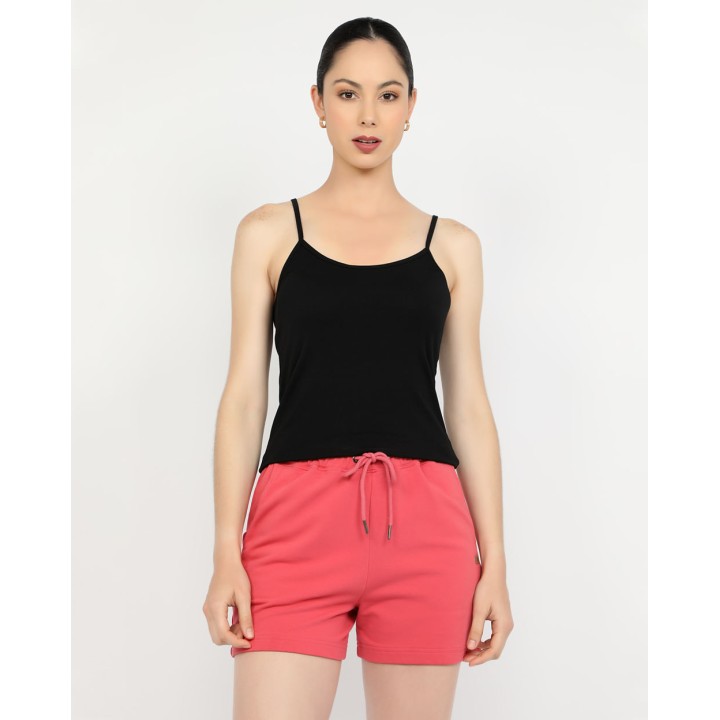 Top Mujer Rubí Core Tiras Negro