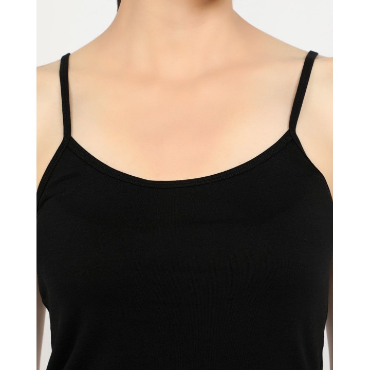Top Mujer Rubí Core Tiras Negro