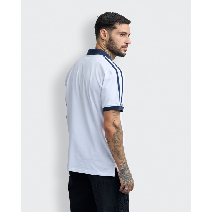 Polo Cuello Camisa Hombre Dasso Blanco