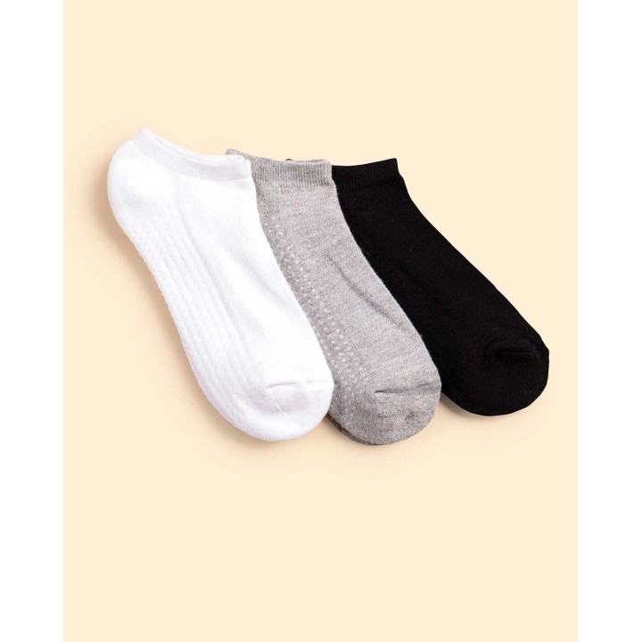 Calcetines Pack x 3 Mujer Mitzy Blanco/Gris/Negro