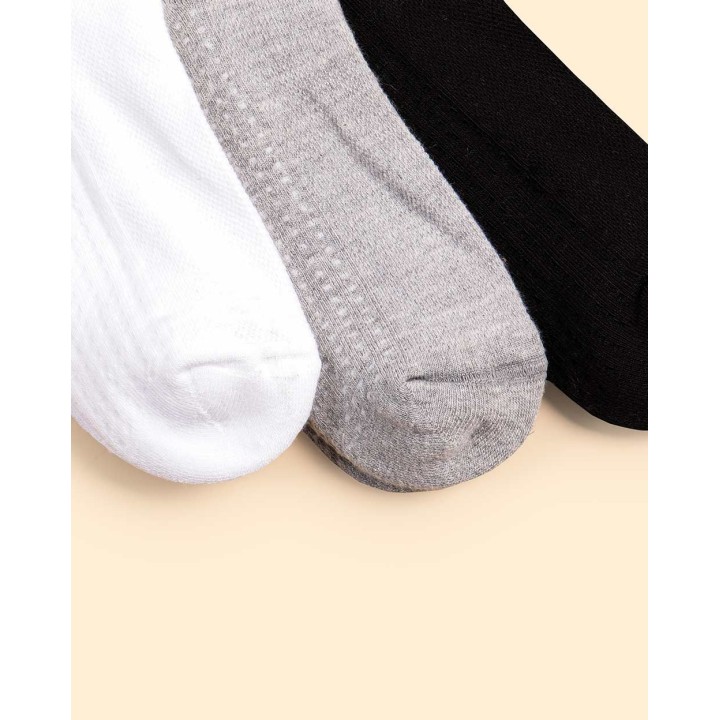 Calcetines Pack x 3 Mujer Mitzy Blanco/Gris/Negro
