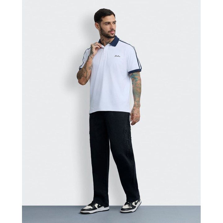 Polo Cuello Camisa Hombre Dasso Blanco