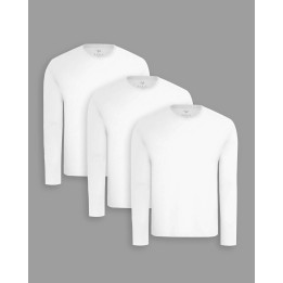 Pack de 3 polos manga larga Blanco Optico
