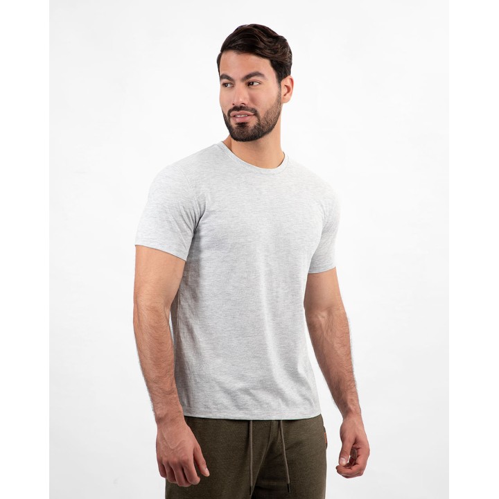 Pack de 3 polos Hombre Cuello Redondo Blanco / Gris Poly / Negro