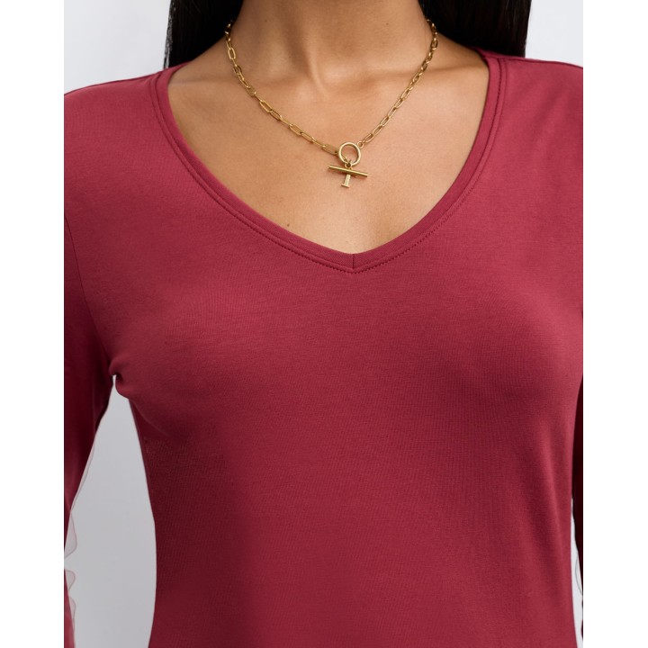 Polo Mujer Mariluna Core Rojo Garnet