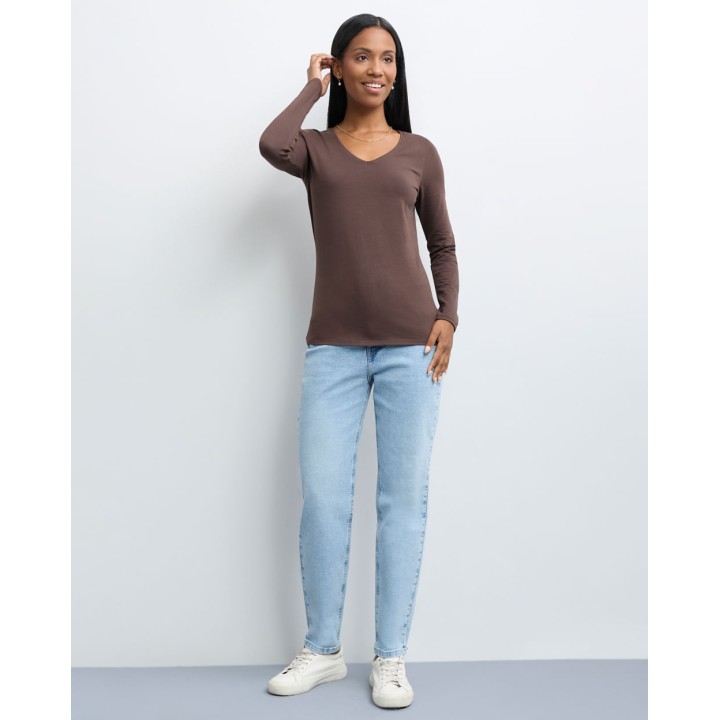 Polo Mujer Mariluna Core Marrón