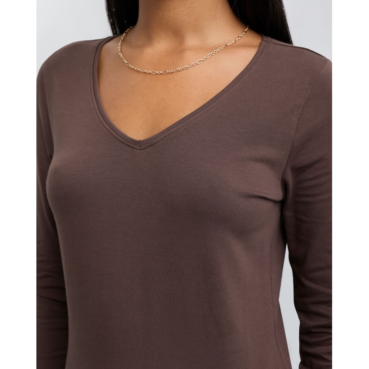 Polo Mujer Mariluna Core Marrón