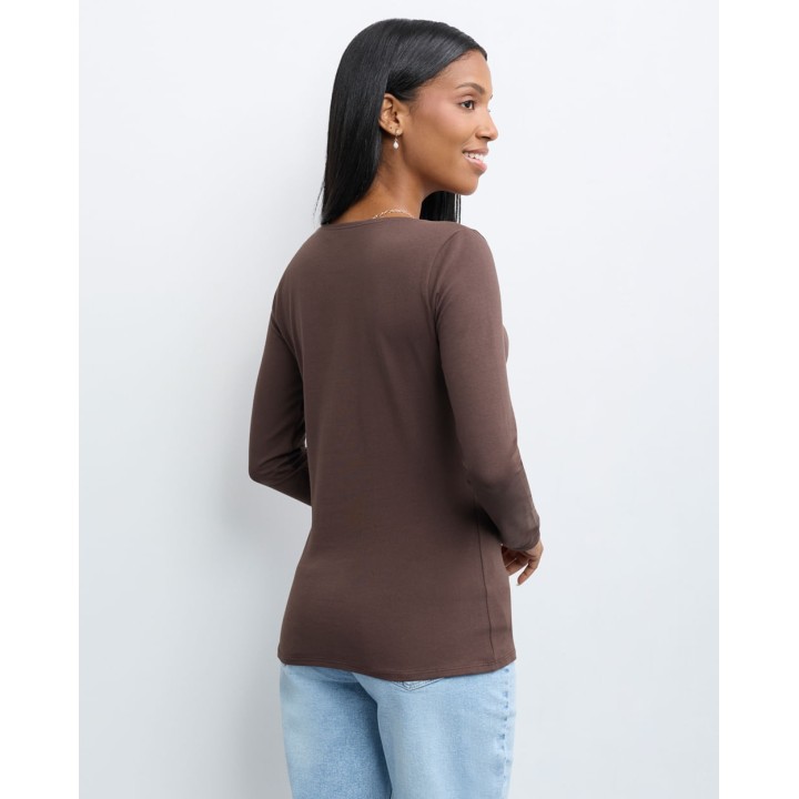 Polo Mujer Mariluna Core Marrón