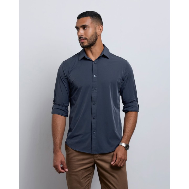 Camisa Hombre Azur Azul Dutty