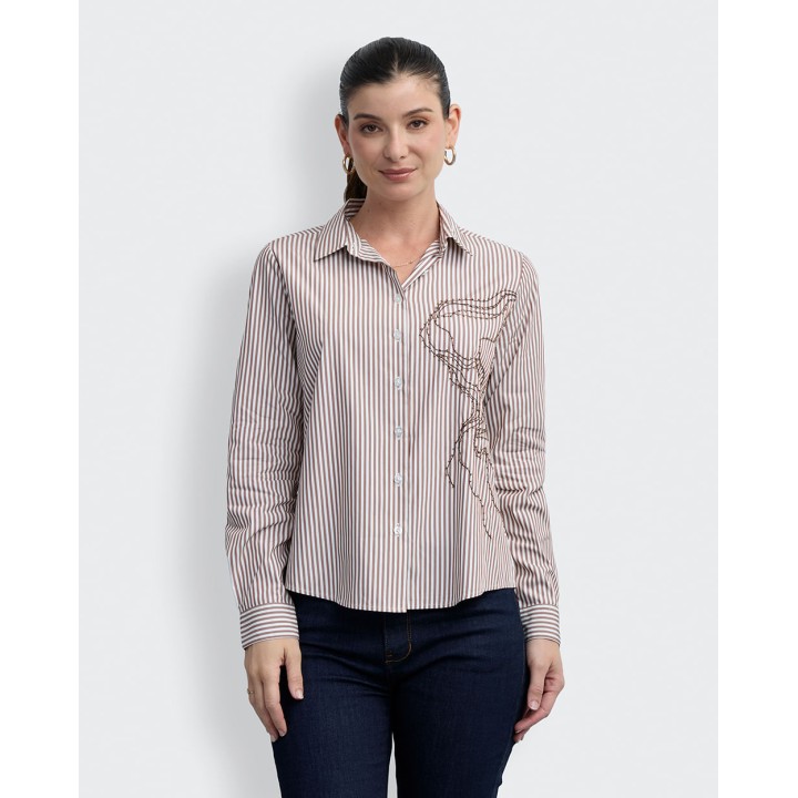 Blusa Mujer Sabah Marron Pecana