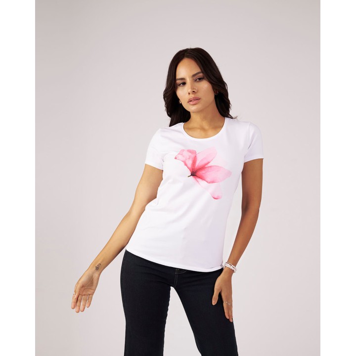 Polo Mujer Romina Blanco Óptico