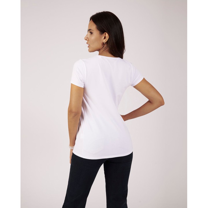 Polo Mujer Romina Blanco Óptico