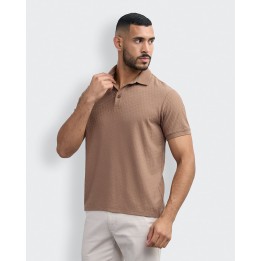 Polo Cuello Camisa Hombre Tirzo Marron Chocolate