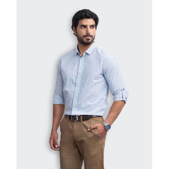 Camisa Hombre Sebastian Celeste Lavanda