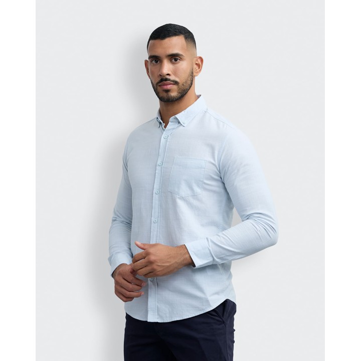 Camisa Hombre Paolo Celeste Claro