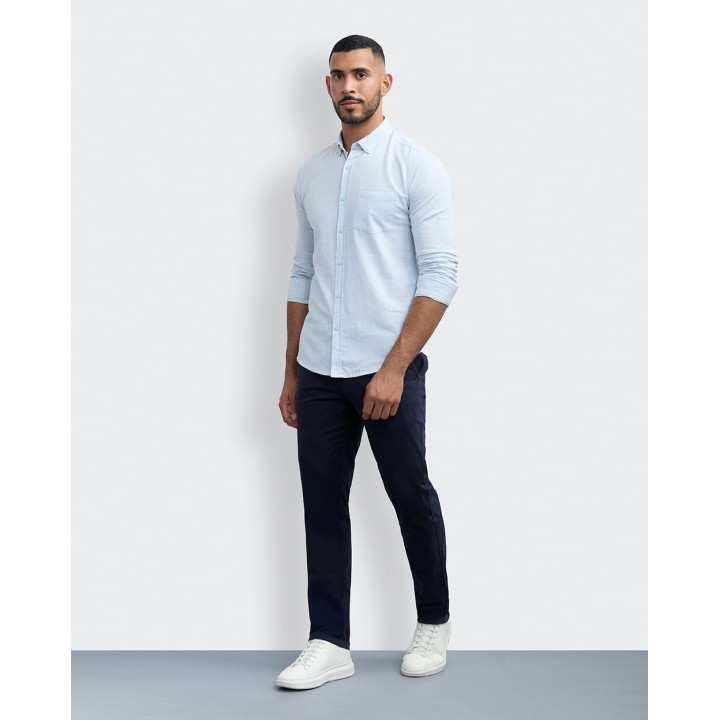 Camisa Hombre Paolo Celeste Claro