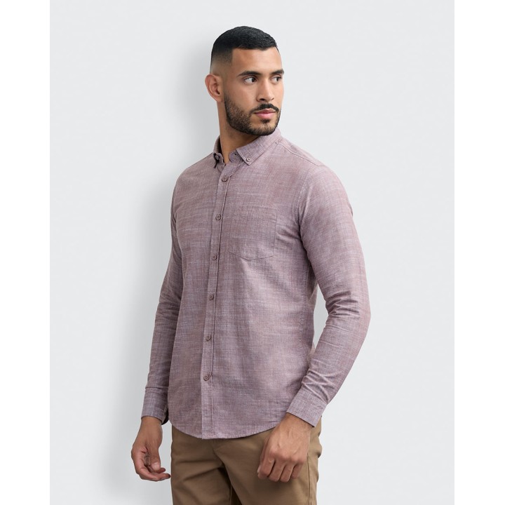 Camisa Hombre Paolo Vino Oscuro