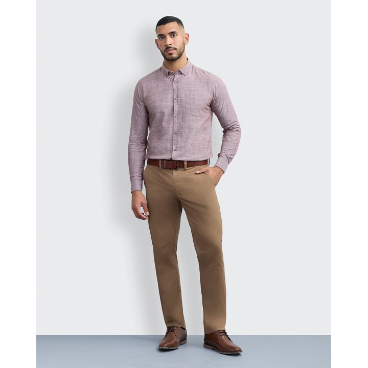 Camisa Hombre Paolo Vino Oscuro