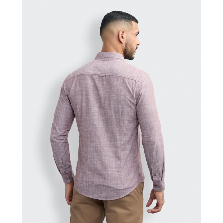 Camisa Hombre Paolo Vino Oscuro