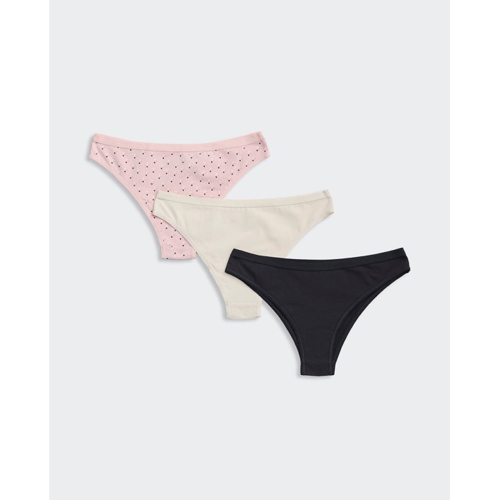 Trusa Pack x 3 Mujer Xenia Beige/Rosa Pastel/Negro