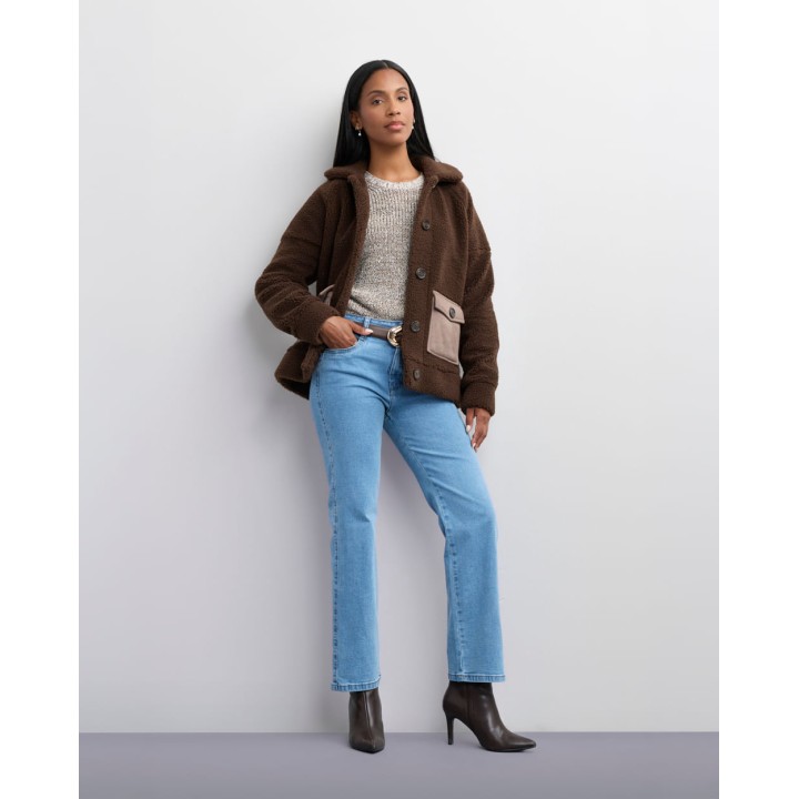 Casaca Mujer Lana Marron