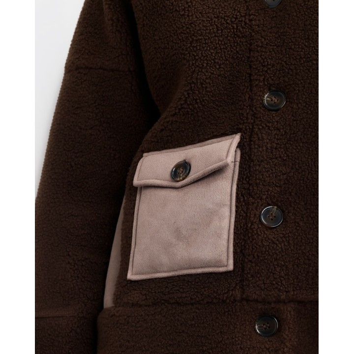 Casaca Mujer Lana Marron