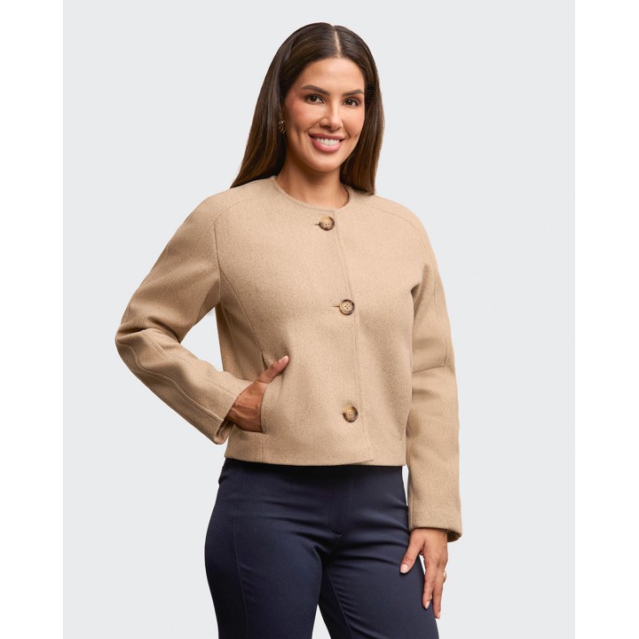 Blazer Mujer Cielo Beige Crema