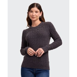 Chompa Mujer Sophia Gris Iron