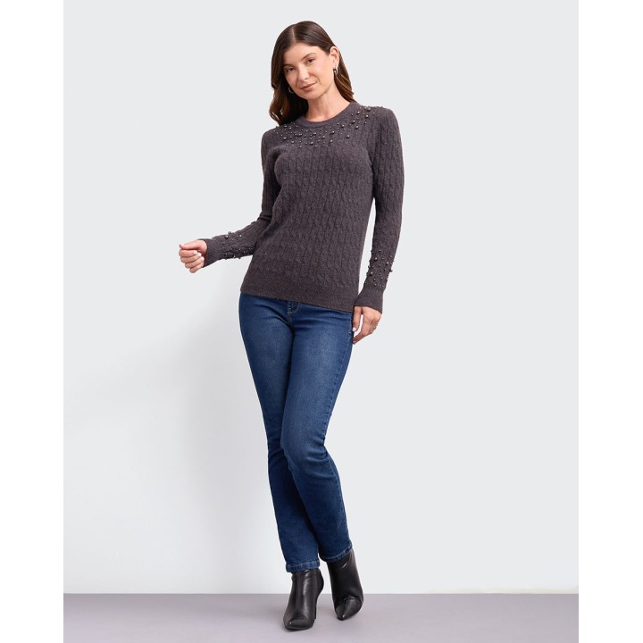 Chompa Mujer Sophia Gris Iron