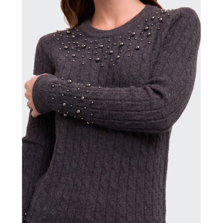Chompa Mujer Sophia Gris Iron