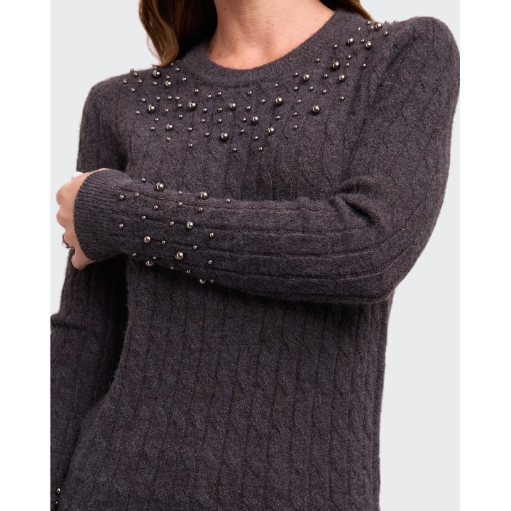 Chompa Mujer Sophia Gris Iron