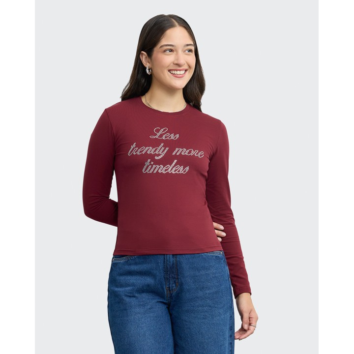 Polo Mujer Daiara Guinda Rubí